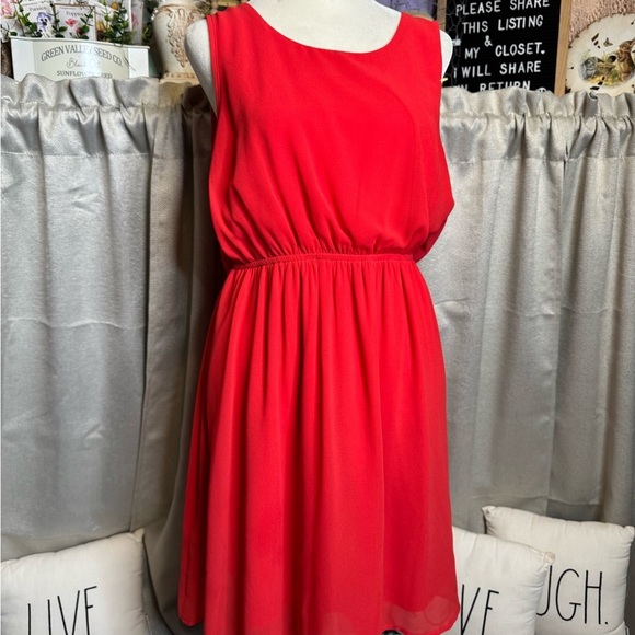 Ya Los Angeles Red Sleeveless Midi Sundress - Picture 2 of 7